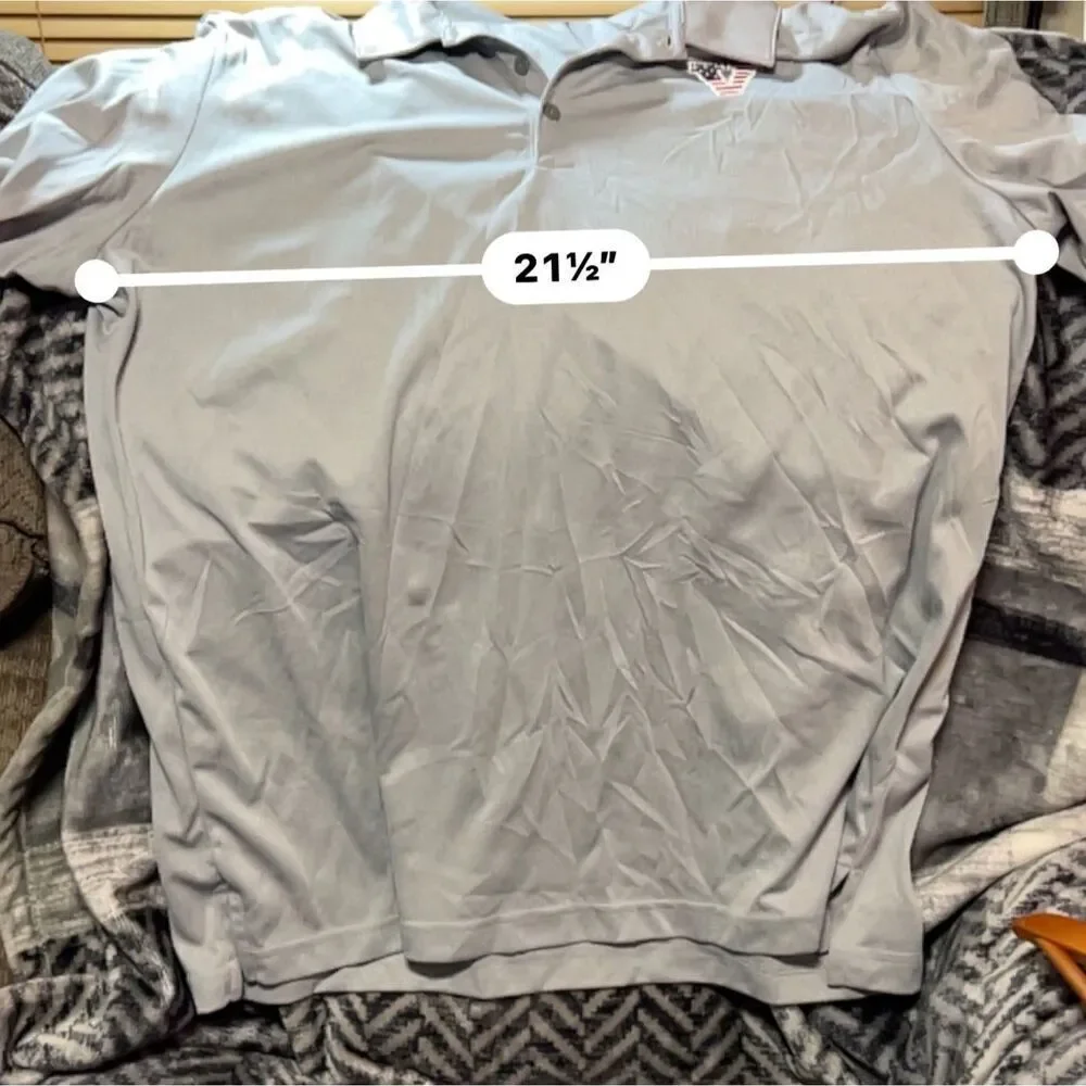 Adidas Men's Gray Polo Shirt XL Short Sleeve